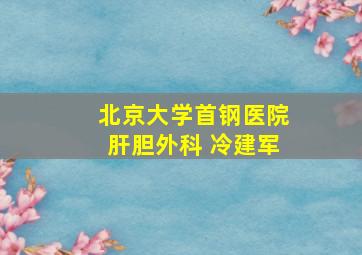 北京大学首钢医院肝胆外科 冷建军